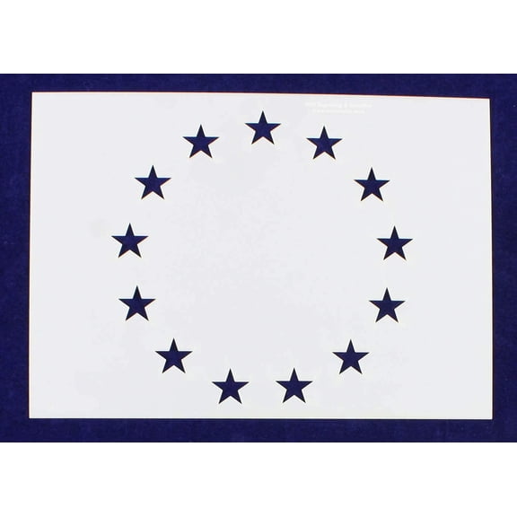 13 Star Stencil-4.875 x 6.88 Inches G-Spec Painting/Crafts/Templates