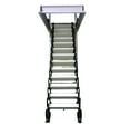 thumbnail image 1 of 13-Step Telescopic Folding Ladder Hidden Black White Aluminum Magnesium Loft Household 3.2M, 1 of 11