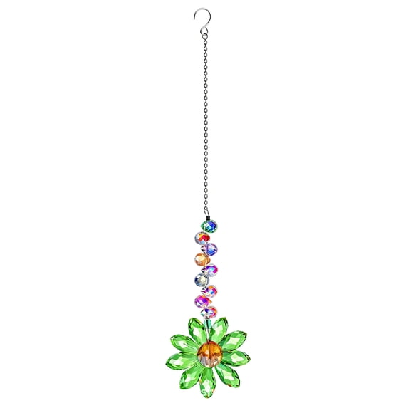 13'' Sunflower Suncatchers for Window Hanging, Window Sun Catchers Rainbow Maker Light Catcher Indoor Outdoor Garden Decor Ornaments for Window Christmas Tree, B