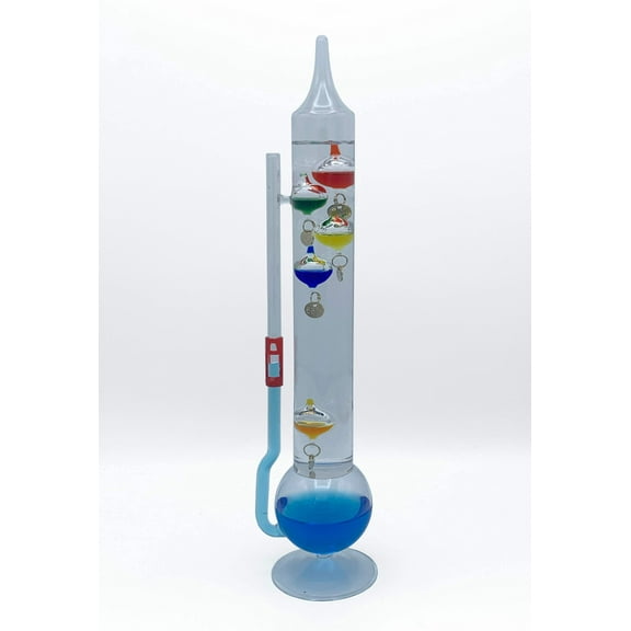 13" Tall Galileo Thermometer / Goethe Ball Barometer Combo Unit