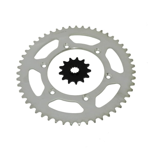 13 Tooth Front and 51 Tooth Rear Silver Sprocket fits Suzuki RM250 1990 - 2008
