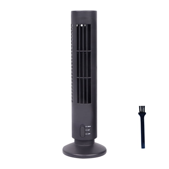 13" Tower Fan for Bedroom, Bladeless Desk Fan with Brush,2 Speeds, Quiet Operation, Compact & Portable Table Fan for Bedroom Home Office Desktop