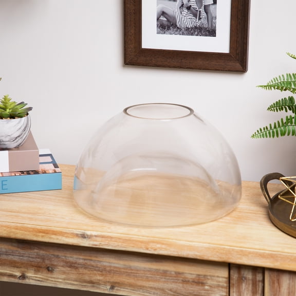 Northlight Floating Glass Transparent Bowl Pillar Candle Holder - 13"