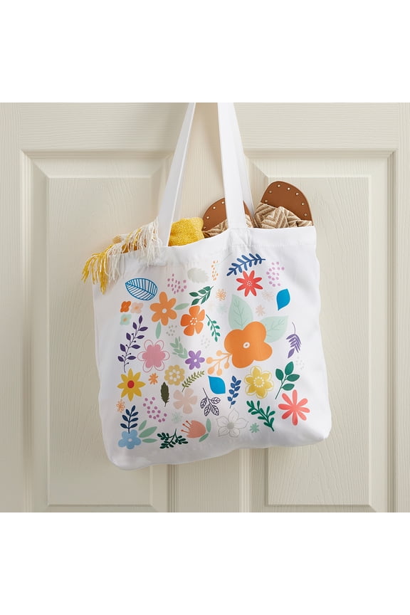 13" Unfinished Sublimation Tote by Make Market White Polyester - Reusable & Customizable - Sublimation-Ready for DIY Printing Projects - 12 Pack