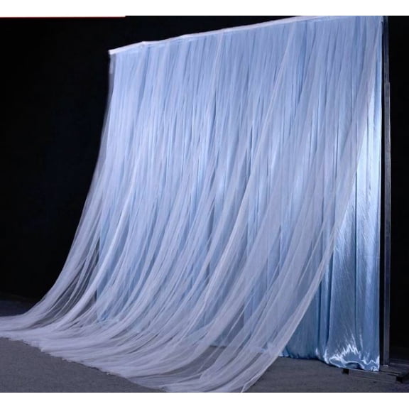 13'W x 10'h Indoor Gauze Romantic with Double Layers Party Backdrop light Purple