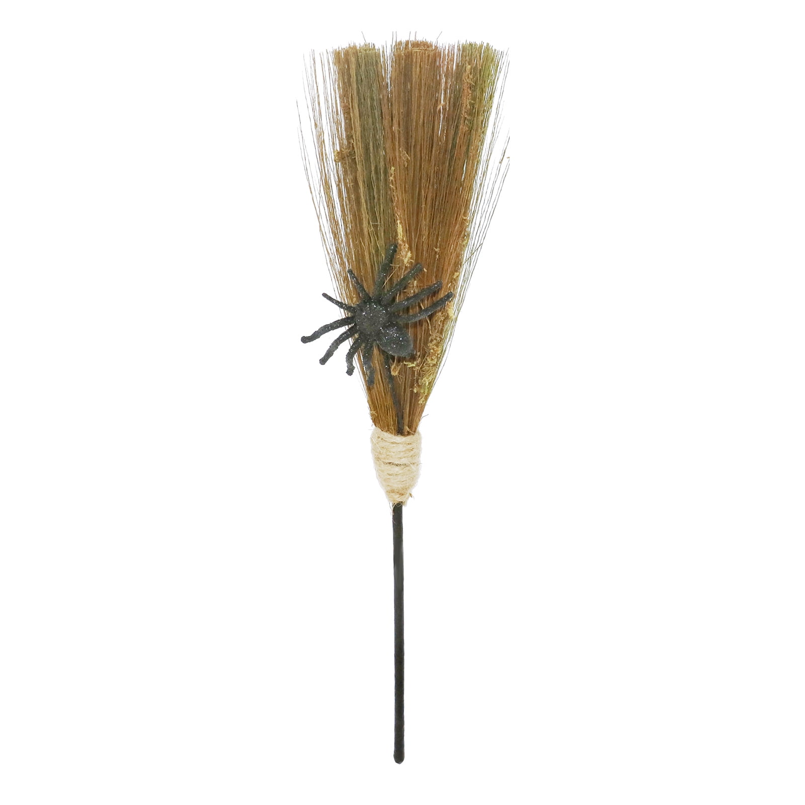 13" Witch's Broom with Spider Pick by Ashland-Halloween Florals for Crafting and Decoration