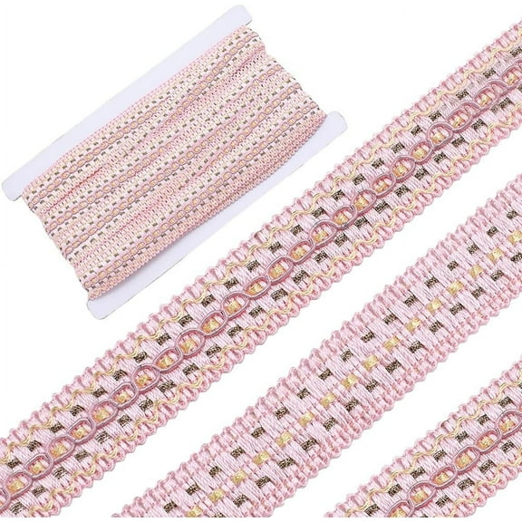 13 Yards 2.6cm Wide Gimp Braid Trim Polyester Woven Basic Trim Upholstery Decorative Fabric Fringe Ribbon
