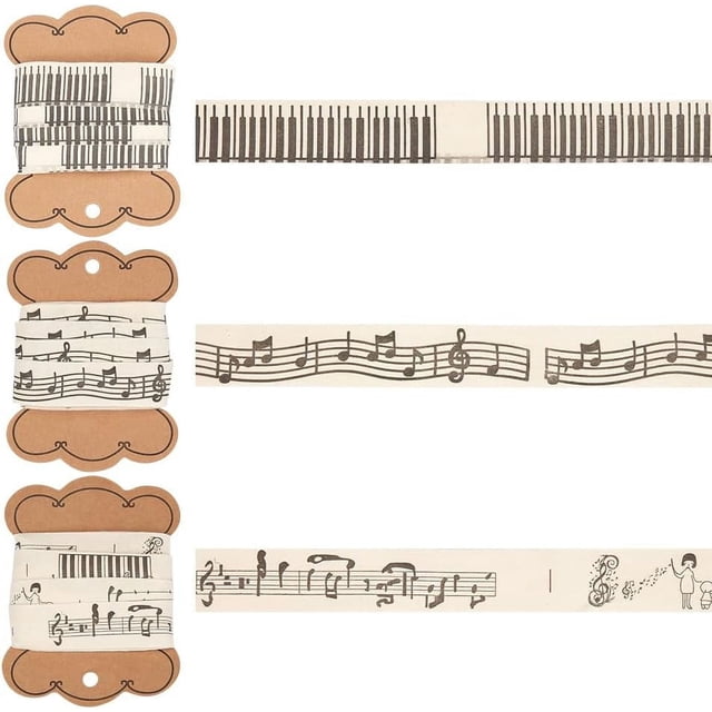 Music Note Ribbon Pattern 13 Yards 3 Styles Musical Notes Ribbons 0.8 Inch Wide Musical Notes ...
