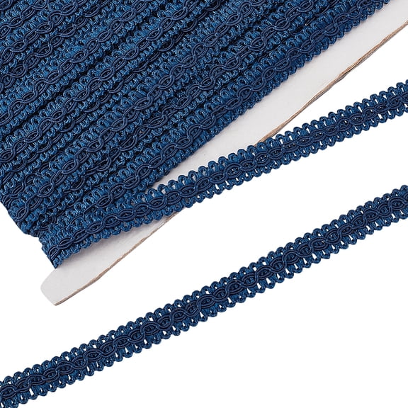 13 Yards Basic Trim Decorative Gimp Braid 3/8 inch Wide Prussian Blue Gimp Braid Trim Handmade Basic Trim Polyester Woven Braid Sewing TrimDIY