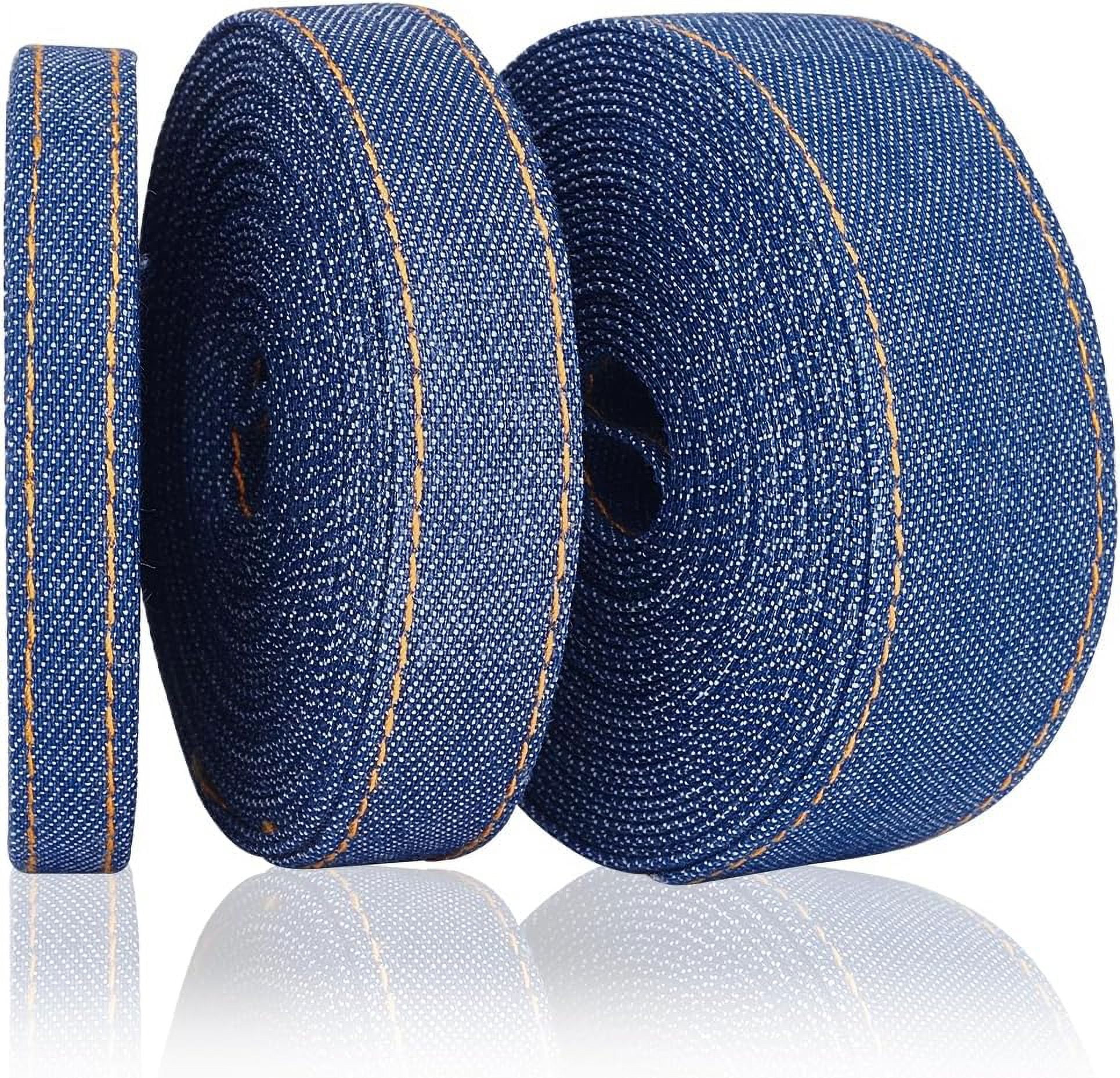 13 Yards Denim Ribbons 10/16/25mm Wide Stitch Ribbon Cloth Fabric ...
