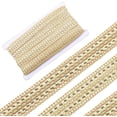 thumbnail image 1 of 13 Yards Gimp Braid Trim 2.6cm Wide Polyester Woven Upholstery Basic Trim Decorative Fabric Fringe Lace Ribbon for Sewing Crafting Costume DIY Jewelry Home Curtain Decoration Light Khaki, 1 of 9