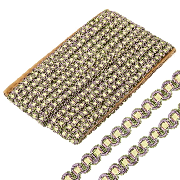 13 Yards Gimp Braid Trim, 3/8 inch Wide Curtain Fabric Trim,Upholstery Trim for Sewing DIY Crafts Emerald Green