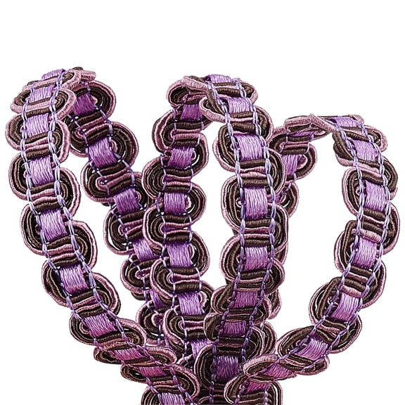 13 Yards Purple S Woven Braid Trim 3/8 inch Basic Trim Decorative Gimp Braid Sewing Polyester Handcraft Gimp Trim for Curtain DIY Costume Accessories