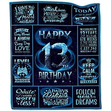13 Year Old Boy Gift Ideas, Gifts for 13 Year Old Boy, 13th Birthday Gifts for Boys, 13 Year Old Boy Birthday Gifts, 13th Birthday Decorations for Boys, 13 Year Old Boy Gifts Throw Blanket