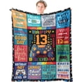 thumbnail image 1 of 13 Year Old Boy Gifts Blanket 60"x50", Coolest Gifts for 13 Year Old Boy, Birthday Gift for 13 Year Old Boy, 13 Year Old Boy Gift Ideas, 13th Birthday Decorations for Boys, 13th Birthday Boy, 1 of 1