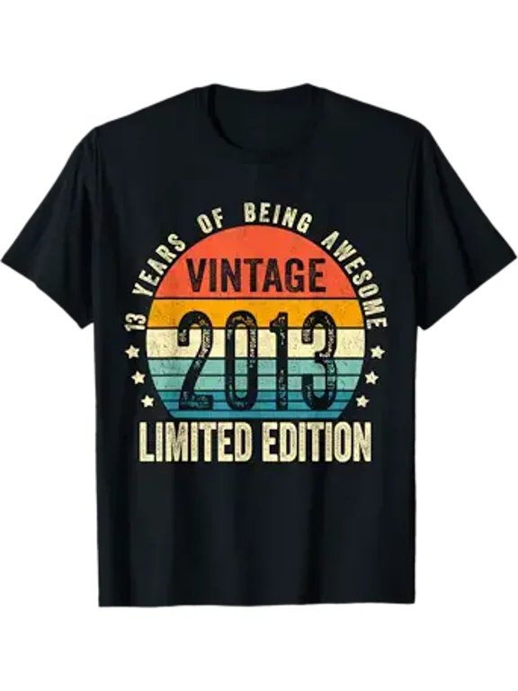 13 Year Old Gifts Vintage 2013 13th Birthday Boys Girls T-Shirt