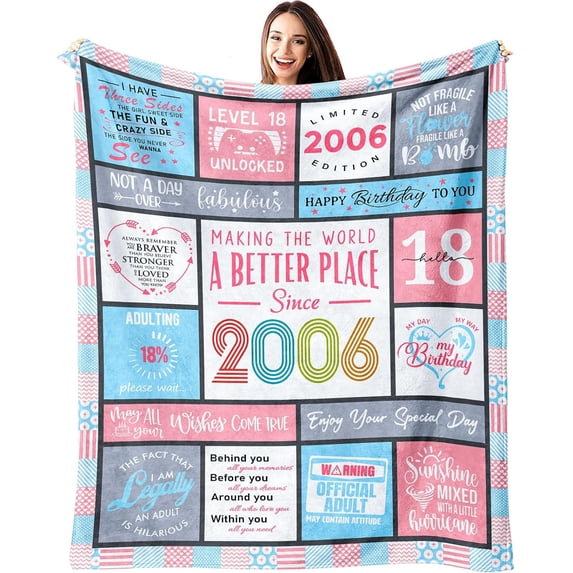 13 Year Old Girl Birthday Gifts, 13th Birthday Gifts for Girls, 13 Yr Old Girl Birthday Gift Ideas, Teenage Girl Birthday Gifts for 13 Year Old, 13 Birthday Girl Decorations Throw Blanket 60" X 50"