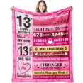 thumbnail image 1 of 13 Year Old Girl Gifts - 13th Birthday Gifts for Girls - Bday Blanket for 13-Year Old-Girl - 13th Birthday Decorations for Girls - Bday Gift for Teen Girlie - Teenager Girly Gift Ideas Blanket 50"x60", 1 of 6