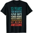 thumbnail image 1 of 13 Years 156 Months Being Awesome 13th Birthday Teen Gifts T-Shirt mens t shirt，black，women，funny，misfits，men，journey, 1 of 4