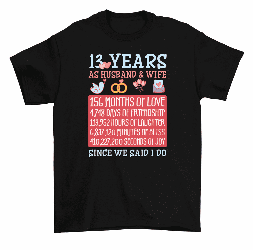 13th Anniversary Gifts Couple Since 2004 Couple Tshirt
