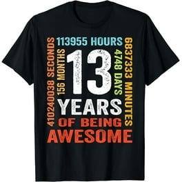 13 Years Old 13th Birthday Gold Vintage T Shirt 156 Months 13 Years Old 13th Birthday Gold Vintage T Shirt 156 Months