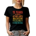 thumbnail image 1 of 13 Years of Being Awesome - Anniversary Celebration, Black T-Shirt, Small, 1 of 5