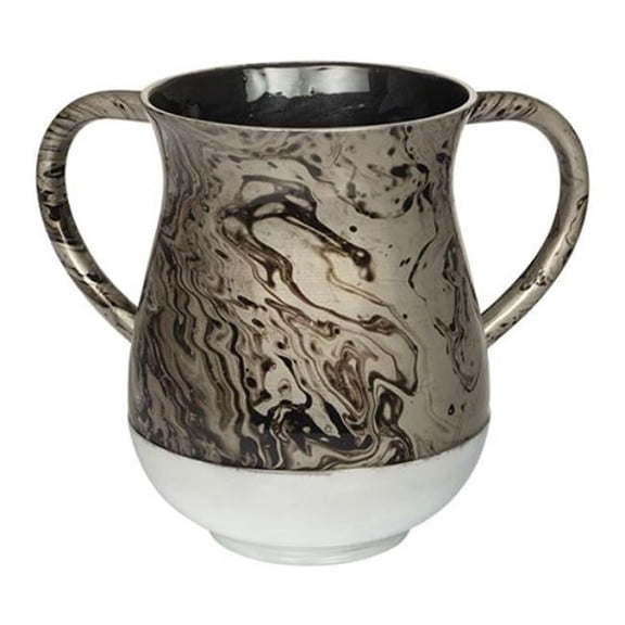 13 cm Aluminum Washing Cup, Marble Texture