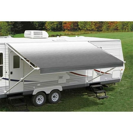 13 ft. Fiesta Awning Silver Shale Fade White Weatherguard & Castings
