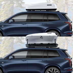 13 ft³ Rooftop Cargo Box Luggage Carrier w/2 Keys,2-Side Open Easy Install,White