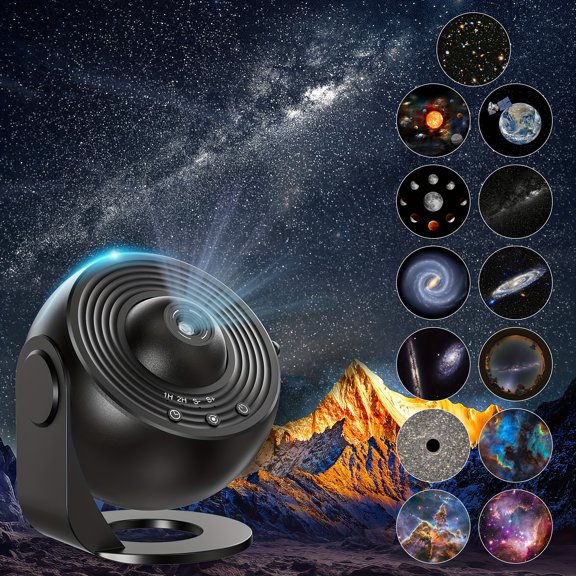 13-in-1 Galaxy Aurora Star Projector Night Light - Adjustable Brightness, Compact Easy Setup, Celestial Ambient Lighting for Bedroom & Space Enthusiasts