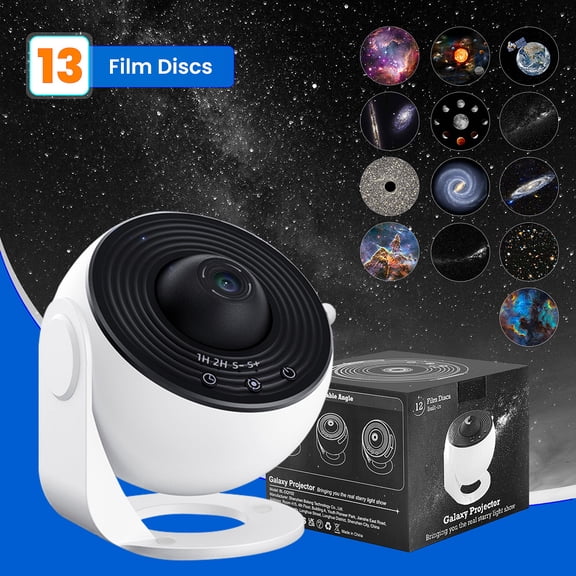 13-in-1 Galaxy Projector Night Light, 360° Rotating Star Projector With Timer, HD Starry Sky And Nebula Lighting For Bedroom Ceiling, Kids Room, Home Theater Ambiance Decor