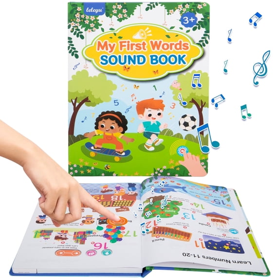 13 IN 1 English Talking Learning Books, 300+ Words Book, Learning & Education Toys, See and Say Toys, Interactive Audio Sound Books for Boys & Girls Gifts