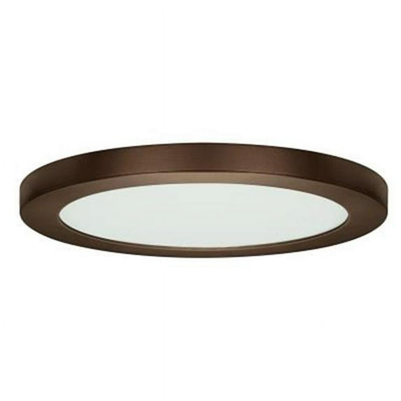 13 in. 25W 120V 3000K Round Flush Mount LED Fixture, Bronze Finish