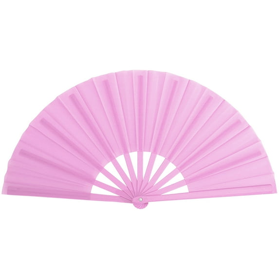 13 in Boots on The Ground Fan, 2025 New Large Holographic Folding Hand Fan Line Dance Popping Fan, Clap Fans for Line Dancin (Pink)