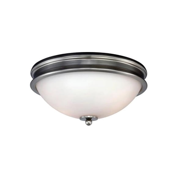 13 in. Bremerton Flush Mount Ceiling Light, Oil Rubbed Bronze & Burnished Teak