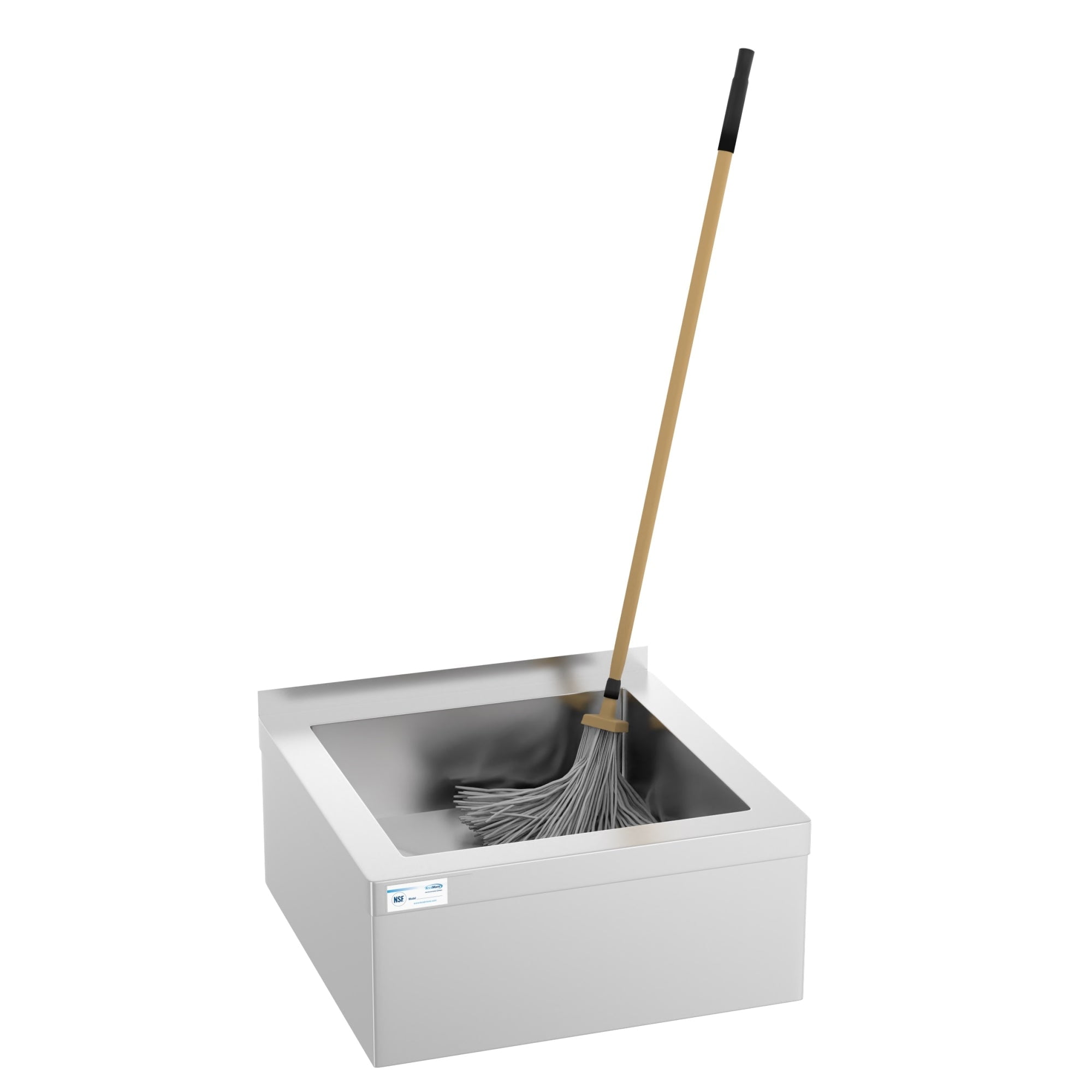 24'' x 24'' Brushed Stainless Steel Wall-Mount Mop Sink