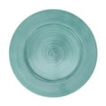thumbnail image 1 of 13 in. Elegant Ceramic Look Round Charger Plate, Aqua - Set of 4, 1 of 1
