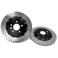 thumbnail image 1 of 13 in. Eradi Speed Directional Drilled & Slotted Rear Brake Rotor for 2015-2016 Ford Mustang, Zinc Plated - Pack of 2, 1 of 1