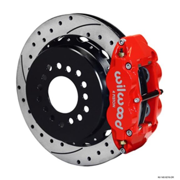 13 in. Forged Narrow Superlite 4R Big & Rear Parking Brake Kit, Drilled Rotor
