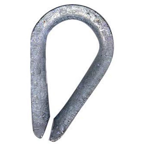 13 in. Galvanized Wire Rope Thimbles  Galvanized Wire Rope Thimbles - Pack of 10 - Durable Steel Construction