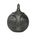thumbnail image 1 of 13 in. Metal Face Jar with Lid, Gunmetal, 1 of 1