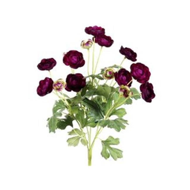 Mini Purple Ranunculus 13 in. Mini Violet Ranunculus Bush X5- Case of 12 - Walmart.com