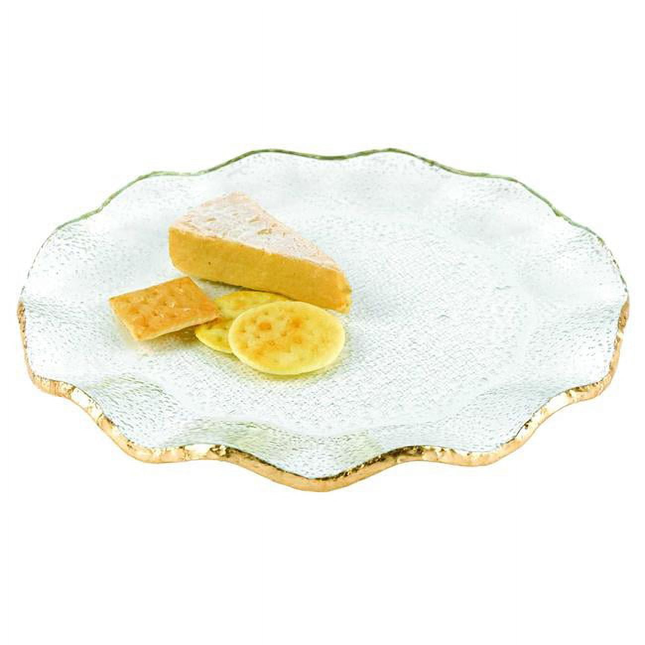 13 Mouth Blown Wavy Edge Gold Leaf Platter Or Charger 13 Mouth Blown Wavy Edge Gold Leaf Platter Or Charger