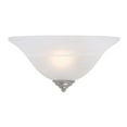 thumbnail image 1 of 13 inch 1 Light Brushed Nickel Wall Sconce with White Alabaster Glass Shade, 1 of 6