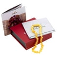 thumbnail image 1 of 13-inch Amberalia Amber Infant necklace, imported from Lithuania. Certified Baltic Sea amber with gift box, customized message, and engraved storage linen bag included., 1 of 5