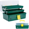 13 inch Art Craft Organizer Storage Box with 3 Layer, Multipurpose ...