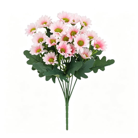 13 inch Artificial Daisy Flower Stem Faux Gerbera Bouquet for Home Vase Arrangement Wedding Party Indoor Decor Display Pink