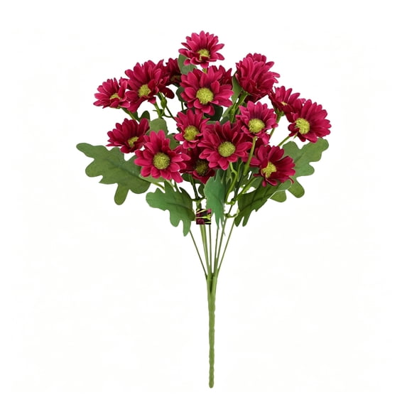 13 inch Artificial Daisy Flower Stem Faux Gerbera Bouquet for Home Vase Arrangement Wedding Party Indoor Decor Display Red