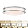 thumbnail image 1 of 13 inch Brush Nickle LED Flush Mount Ceiling Light Fixture for Kitchen, Bathroom, Dining Room, Dimmable 2700K, 3000K,3500K, 4000K, 5000K, 1 of 13