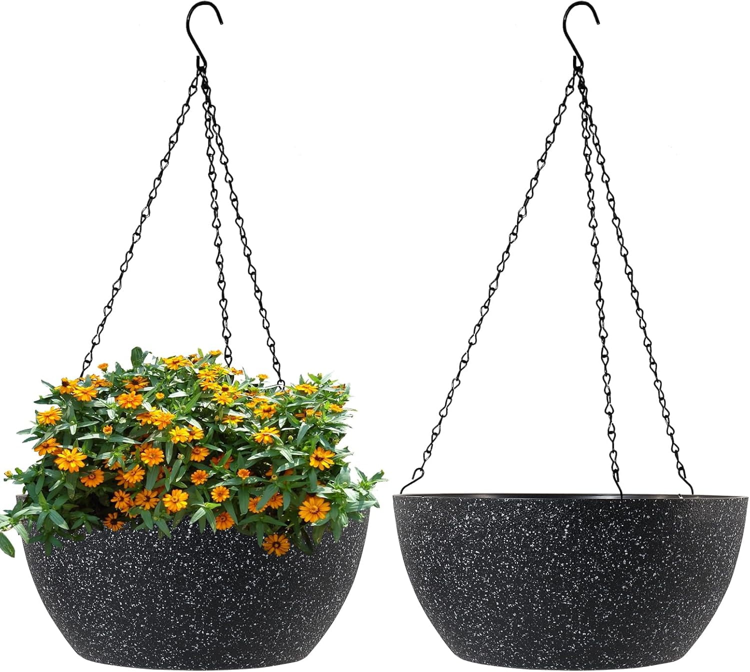 13 inch Large Hanging Planters Plant Pots for Outdoor Indoor Plants ...